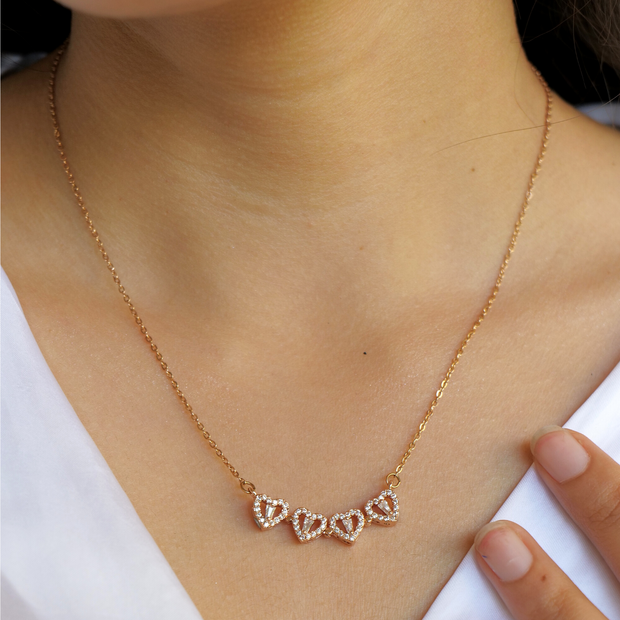 Geometric Heart Clover Hearts Necklace Stainless Steel Luxury Jewelry For  Women From Stylishchannelbags, $4.38 | DHgate.Com