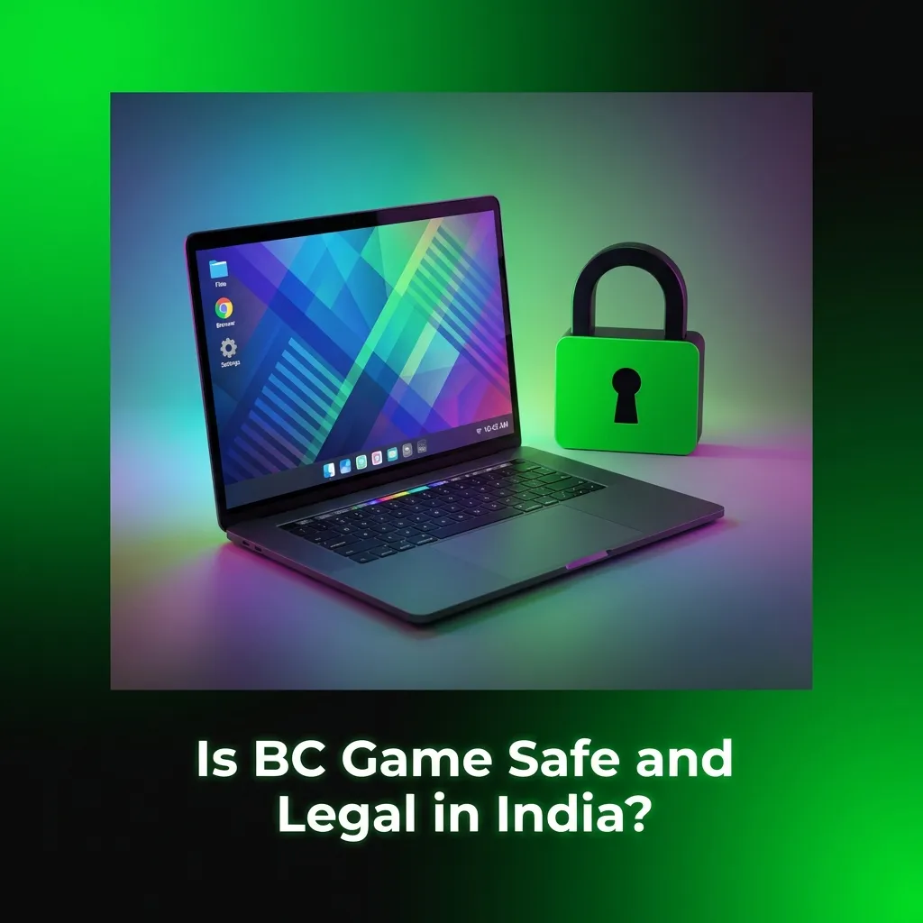 BC Game casino platform showing Curaçao licence, SSL security features, and legal accessibility for Indian players
